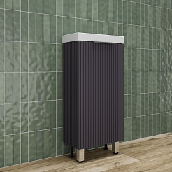 Style Line Тумба с раковиной Соло 40 графит нубук – фотография-3